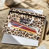 Hobbspring 3pcs 3 Ring Binder Pouch 25x18cm Leopard Print Pencil