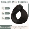 Human Hair Bundles 100g Black Weft Hair Extensions Real Human