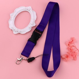 BKBKAAK Fashion Purple Neck Lanyard for Keys, Keychain Strap Lanyard for ID Card Badges Holder with Buckle, Teacher Men Women Long Breakaway Lanyards for Office School