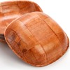 Elsjoy 8 Pack 8 Inch Wooden Woven Salad Bowl, Reusable