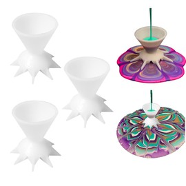 Yusat 3 Pieces Divided Cups for Pouring, DIY Painting Paint Pouring Cup Funnel Mini 7-Leg Funnel Split Cup Painting Accessories Liquid Art Drawing Accessories