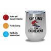 Snowboarding Silver Edition Wine Tumbler 12oz - Lift lines -
