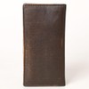 AMERICAN TANNER Genuine Leather Hand Burnished Long Bifold Wallet For