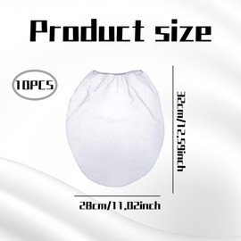 Paint Strainer 10pcs 1 Gallon, 28 x 32 cm Paint Strainer Bag with Elastic Top, White Fine Mesh Paint Filters Strainers for Liquid Filtering, Home Brewing and Painting