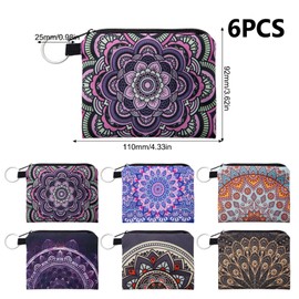 Rebanky Mini Purse Small Bag with Zip Canvas Small Bag Mini Purse Women's Fabric Small Bag, multicoloured, Children's luggage