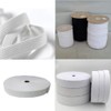 1/4" (6 mm) 8 Cord White Flat Elastic - 10