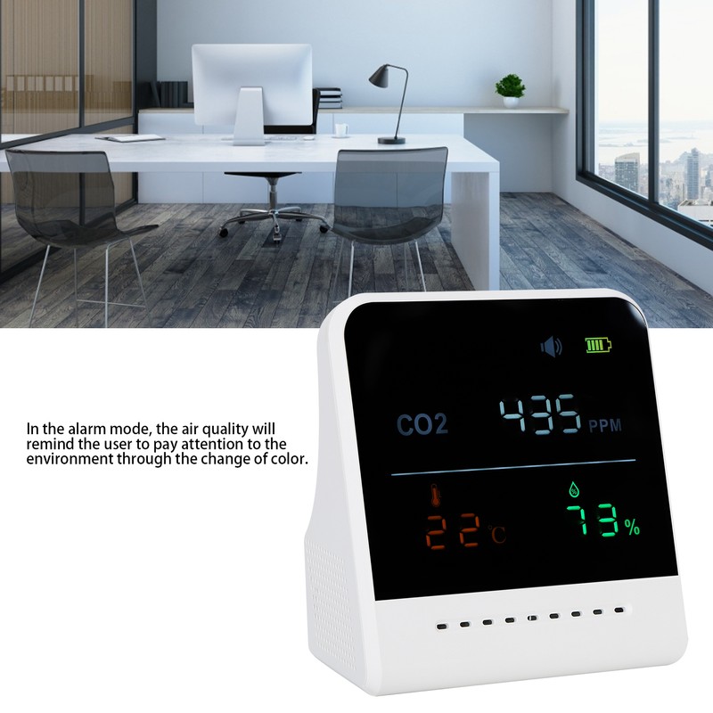 Carbon Dioxide Detector Digital Air Quality Tester with Temperature Humidity