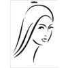 Textil/W 022 Face Design Wall Stencil