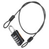 TOP-VIGOR Security Steel Cable with 4 Digit Combination Lock, 1.6Ft