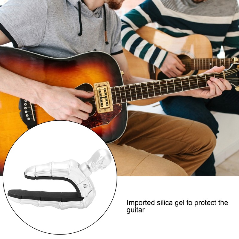 Guitar Capo Ballad Zinc Alloy Silicone Diacritics Skull Musical Instrument