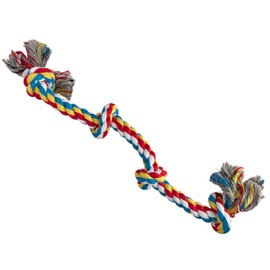 PetBox Knotted Rope Chew Toy for Dogs - Large Four Knot 28"