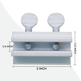 NU-SET Lock | Sliding Window Lock | Double Thumb Screw Window Lock for Window Security | Home Improvement & Door Hardware, White