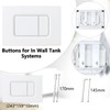 Dual Flush Rectangle Push Button Plate Compatible with TOTO YT920#WH