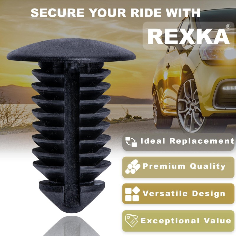 Rexka 10pcs Trim Panel Retainer Clip Push Pin Compatible with