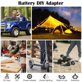 DC Power Aadpter for Milwaukee M18 Battery 18V to 12V Step Down Voltage Converter 15A MAX 180W Inverter Automatic Buck Converter DC Voltage Regulator with Upgraded Low Voltage Protection and Switch