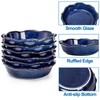 Peohud 6 Pack Ceramic Mini Pie Pans, 6 Inch Small