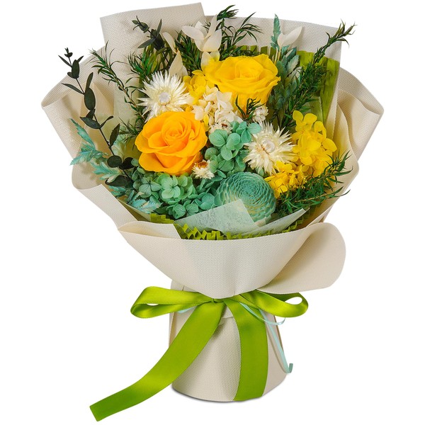 Loveliome Preserved Flowers Bouquet Natural Long Lasting Real Flowers, Forever