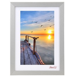 New Hekla Wooden Poster Frame Picture Frame Collage Poster Photo Frame Picture Frame Colour: Silver Format: 21 x 29.7 A4