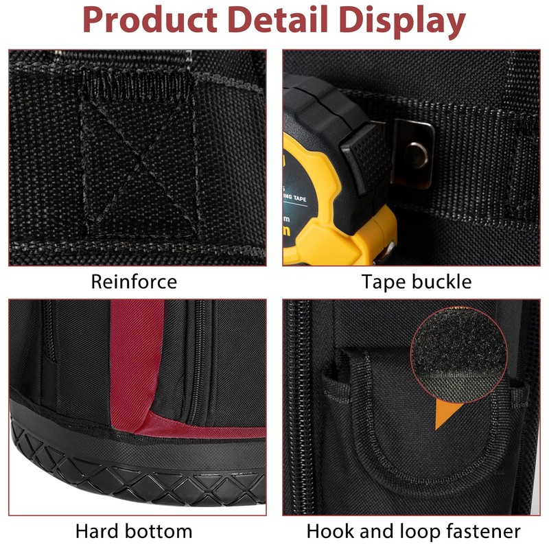 OUUTMEE Tool Backpack, Tools Bag with Multi-Use Pockets, Waterproof Tool