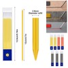 42Pcs Tracer Pencil Refills, 2.8mm Carpenters Pencil Solid Deep Hole