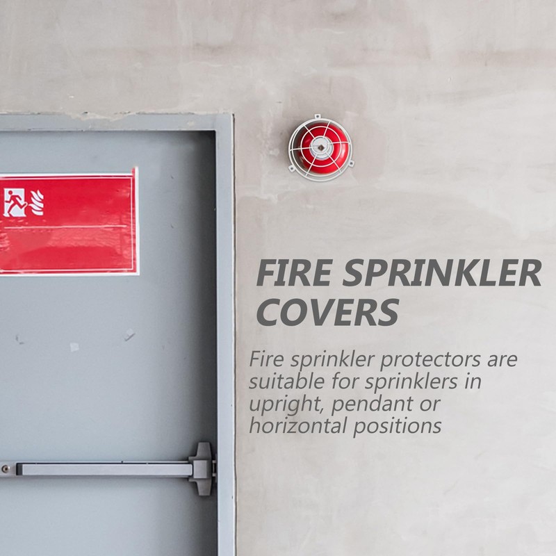 Fire Sprinkler Head Guard Cover, 7" x 2.6" Round Fire