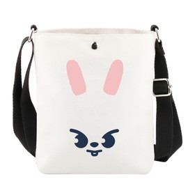 TOBGBE SKZ Kpop Gifts Lee-Know Face Character Crossbody Bag K Pop Boy Group Shoulder Bag for Member Fans K-pop Merch (Lee-Kn-w Face CB)