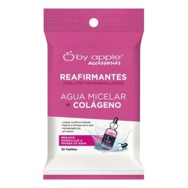 Toallitas Desmaquillantes Con Agua Micelar  Colágeno By Apple 30 Piezas                                                                               