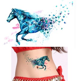 3 Sheets Temporary Horse Tattoo Horse Tattoos Fake Tattoos Horse 3