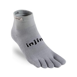 Injinji Run Original Weight Mini-Crew Xtralife Socks, Gray, X-Large