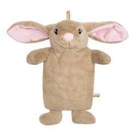 Premium Children's Hot Water Bottle 1 Litre with Beautiful Soft Cover - TÜV Rheinland Tested (Hare Brown)