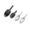 TOVOT 4PCS Keyless Drill Chuck Quick Change Adapter 1/4" Hex