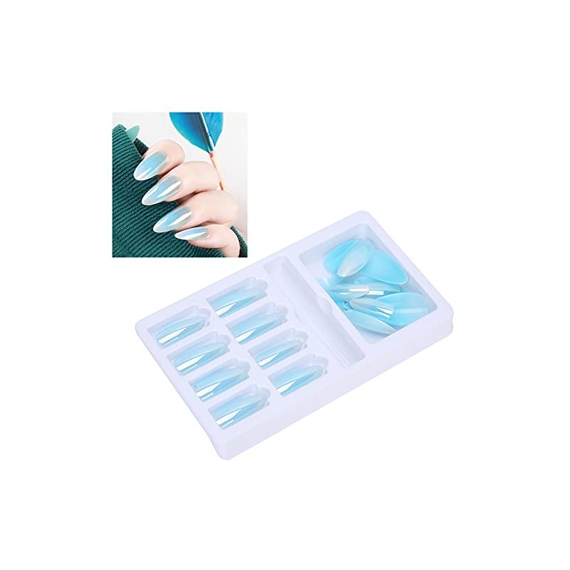 Juego de Uñas Postizas con Punta Degradada y Lima, Cubierta