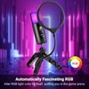 Micrófono Condensador USB+Tipo C, Micrófono de Computadora RGB con Filtro