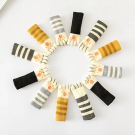 ZYGOTEE 24Pcs Cat Paw Chair Socks – Cute Cat Furniture Socks for Chair Legs, Knitted Non-Slip Chair Leg Floor Protectors, Noise-Reducing Furniture Socks for Hardwood Floors, 6 Sets