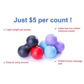 Double Lacrosse Ball, Peanut Shape Self Massage Roller for Myofascial Release Back Foot Neck Spine Shoulder Physical Trigger Point Therapy, Deep Tissu