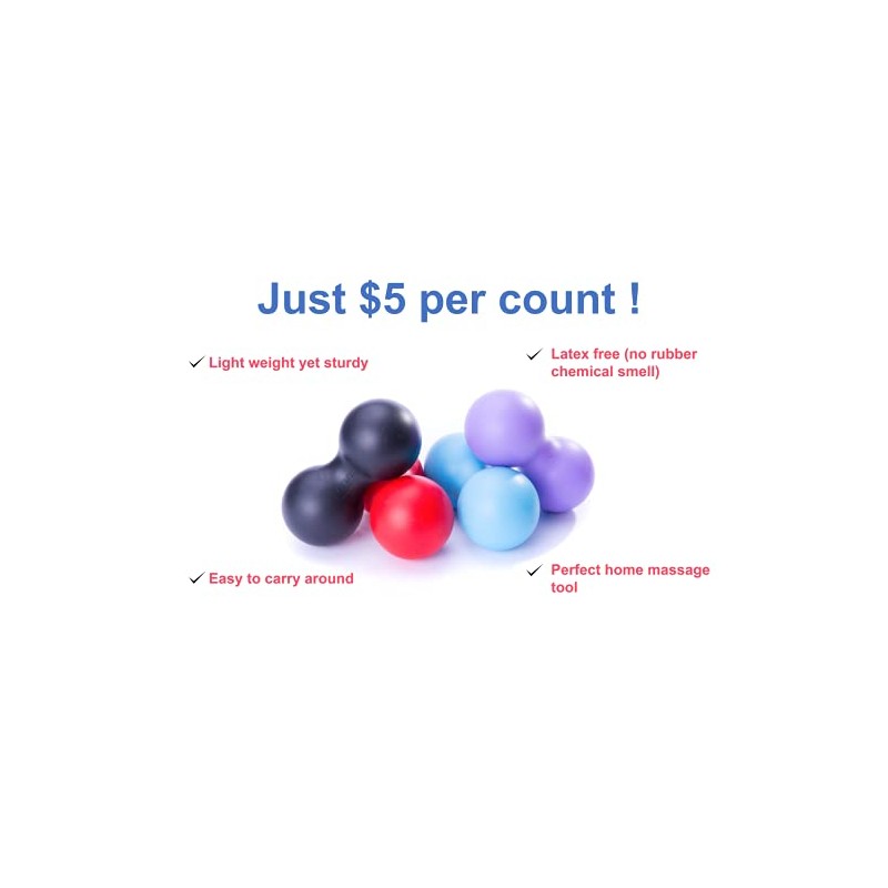 Double Lacrosse Ball, Peanut Shape Self Massage Roller for Myofascial