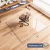 46"x46" Tempered Glass Chair Mat for Carpet