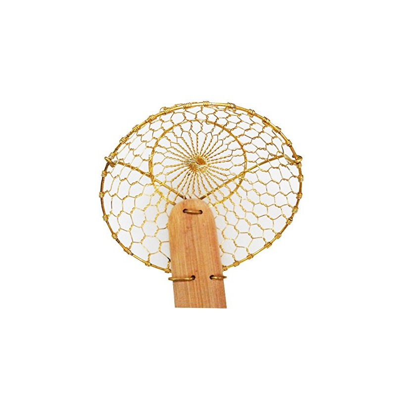 4 Round Brass Spider Strainer by Sunrise Kitchen Supply