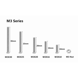 Guard4U 300Pcs M3 304 Stainless Steel Hex Flat Head Bolts Screws Nuts Assortment Kit, Metric Outer Hexagonal Hex Bolts and Nuts