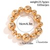 Statement Gold Beaded Bracelets for Women Strand Tarnish Chunky Dainty