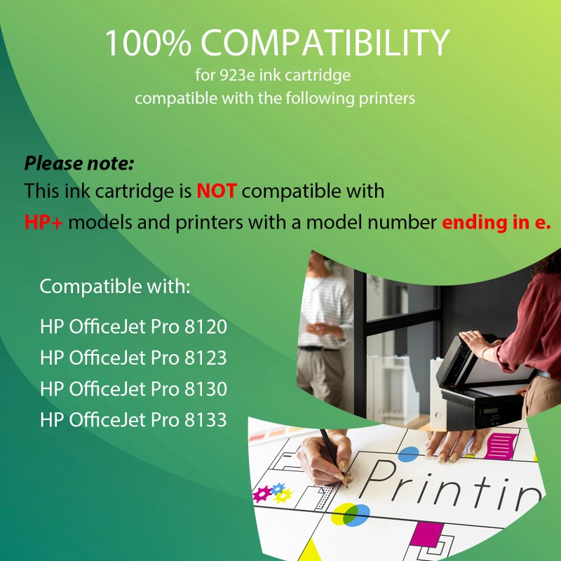 For HP 4PK 923 CYBM Color INK Compatible With HP