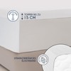 Dreamzie Premium topper fitted sheet, 140 x 200 cm, 160