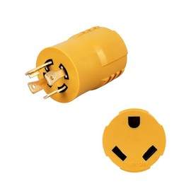 Heavy Duty RV Plug Adapter 30A to 110V | L14-30P Male to TT-30R Female Converter | 4 Prong Locking 30 Amp Adapter for RVs, Campers & Outdoor Generators