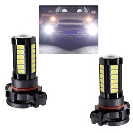 GAOLAOSY 2PCS H16 Car LED Fog Light Bulbs, 12V 5630 33-SMD Anti-Fog Super Bright Lights, 6500K Power LED Bulb, 1500 Lumen DRL Universal Replacement Bulbs for Car, SUV, Truck (H16)