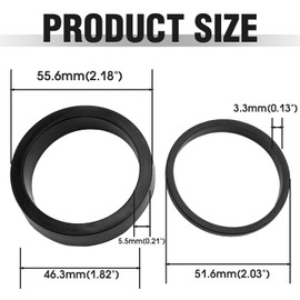 Baeruuss Carburetor Intake Manifold Gasket Set, Black Rubber, for Harley Big Twin 1990-2006 and Sportster XL 883/1200, 6 Pack