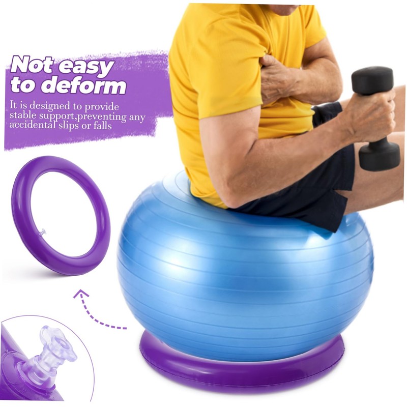 Mipcase Round Yoga Ball Stand Inflatable Stabilizer Base for Secure