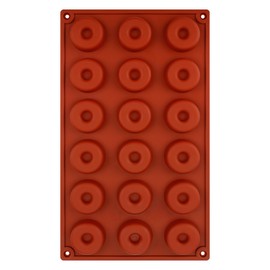 GLADFRESIT Mini Doughnut Mold - Silicone Donut Mold 18 Cavity Molds for Doughnut Candy Biscuit Bagels Muffins