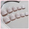 BelleVive 24-Piece White Press-On Toenails, Short Press-On Toenails with Shell