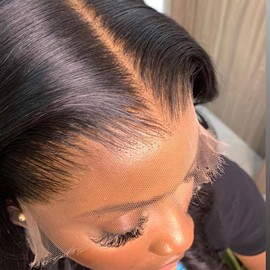 Body Wave 0.095mm Real HD Undetectable 6x6 Lace Closure Full and Thick Human Hair Closure Pre Plucked Ultra-thin Melted HD Lace Human Hair Large Parting Space (20inches)