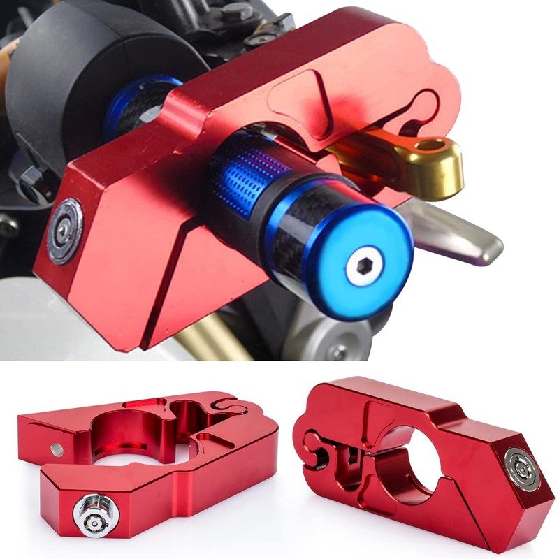 Quixotical Universal Motorcycle Lock with Key, Motorcycle Grip Brake Throttle